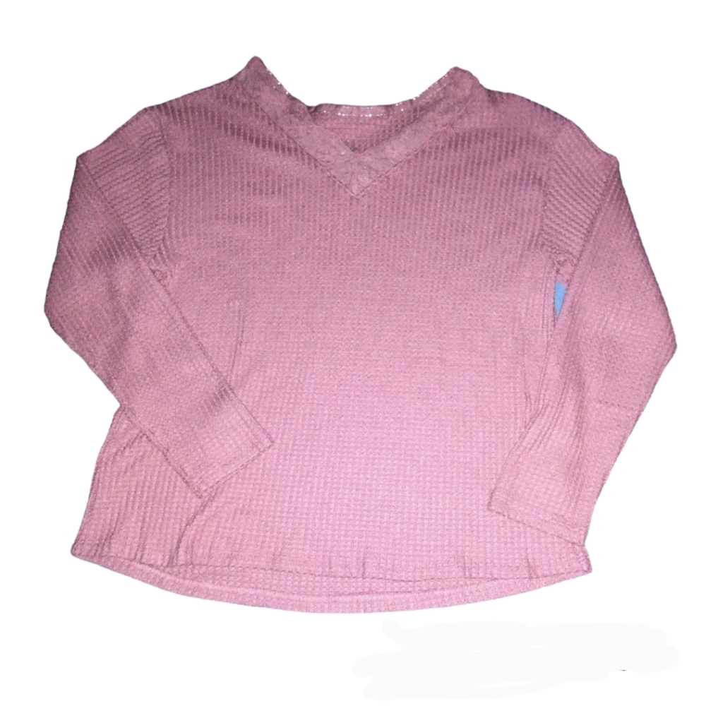 Girls Justice Lace V-Neck Long Sleeve Top Size 12